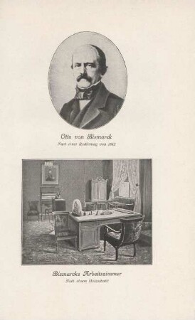 Otto von Bismarck. 1862 ; Bismarcks Arbeitszimmer