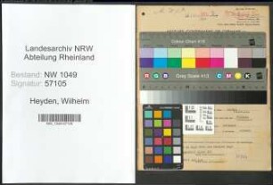 Entnazifizierung Wilhelm Heyden , geb. 06.07.1892 (Elektromeister)