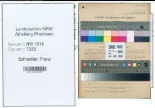 Entnazifizierung Franz Schoettler , geb. 22.06.1912 (Angest.)