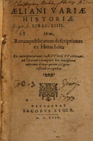 Variae historiae libri 14