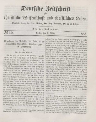 75-82 Verwahrung der Ansprüche der Union in der evangelischen Landeskirche Preußens gegen Dr. Hengstenberg