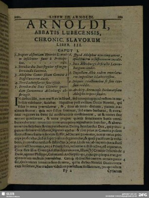 Arnoldi, Abbatis Lubecensis, Chronic. Slavorum Liber III.
