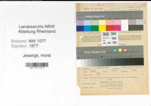 Entnazifizierung Horst Jeserigk , geb. 05.09.1920 (Polizist)