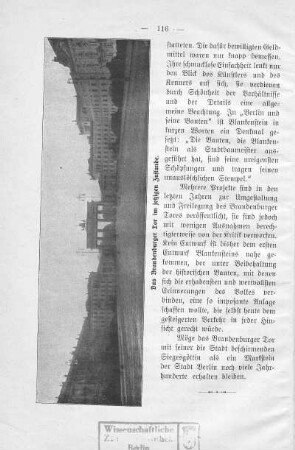 Das Brandenburger Tor im jetzigen Zustande