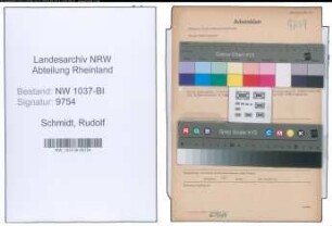 Entnazifizierung Rudolf Schmidt , geb. 10.02.1895 (Postbeamter)