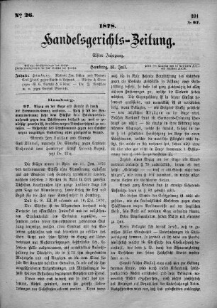 No. 26. 31. Juli 1878