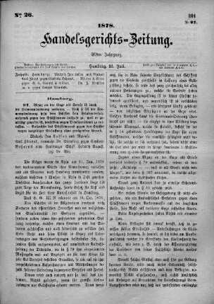 No. 26. 31. Juli 1878