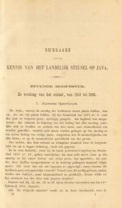 I. Algemeene opmerkingen
