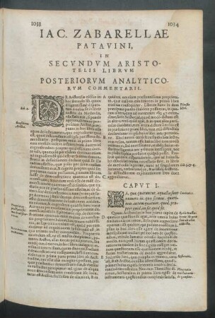 Iac. Zabarellae Patavini, In Secundum Aristotelis Librum Posteriorum Analyticorum Commentarii.