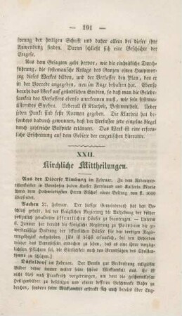 191-192 Kirchliche Mittheilungen