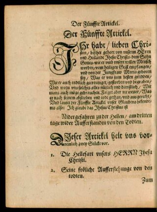Der Fünffte Artickel.