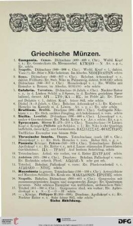 Griechische Münzen (Nr. 1-51)