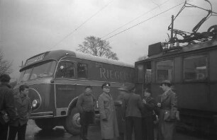 Zusammenstoß zwischen Zug der Albtalbahn und einem Biertransporter beim Bahnübergang Dammerstock.