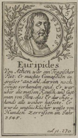 Bildnis des Euripides
