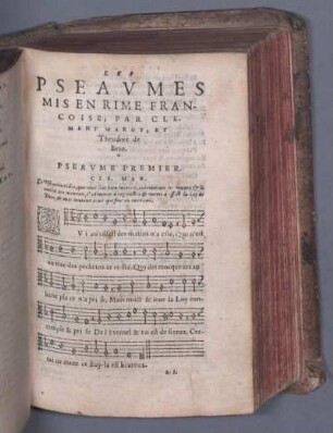 Les Pseaumes Mis En Rime Francoise, Par Clement Marot, Et Theodore de Beze. [Pseaume I - CL]