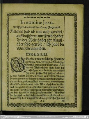 Leichenpredigt : Christliche Leichpredigt. Text. Exordium. Explicatio Textus