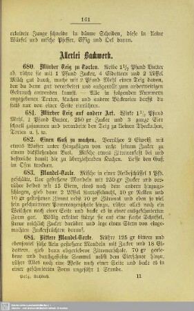 Allerlei Backwerk