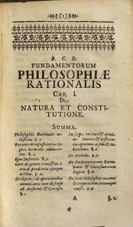 Fundamenta Philosophiae Rationalis