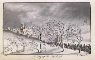 'Rückzug bei Smolensk' Aquarell