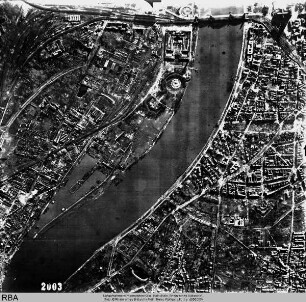 Luftaufnahme vom zerstörten Köln