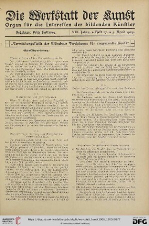 "Vermittlungsstelle der Münchener Vereinigung für angewandte Kunst"