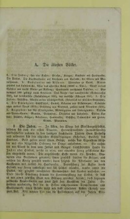 A. Die ältesten Völker