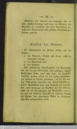Classen der Stände
