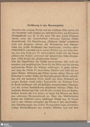 Einführung in das Wandergebiet