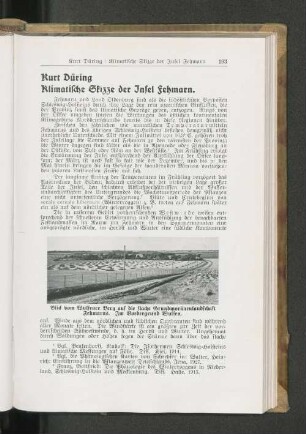 Klimatische Skizze der Insel Fehmarn.