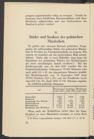 II. Stärke und Struktur der polnischen Minderheit