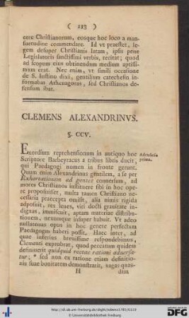 Clemens Alexandrinus.