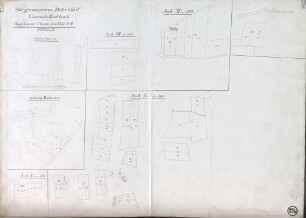 Bürgermeisterei Düsseldorf Gemeinde Mörsenbroich Supplement Karte der Flur Nr. II und III