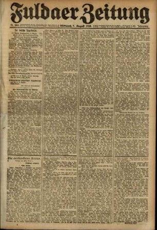 Ausgabe vom Mittwoch, den 07. August 1918.