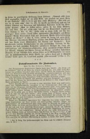 Diskussionsabende für Akademiker