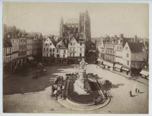 Place de l’Amiral-Courbet und Kirche Saint Vulfran, Abbeville: Ansicht
