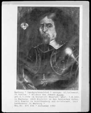 Bildnis des Johann Fuchs (1574-1631), Mitglied des Deutschen Ordens seit 1615