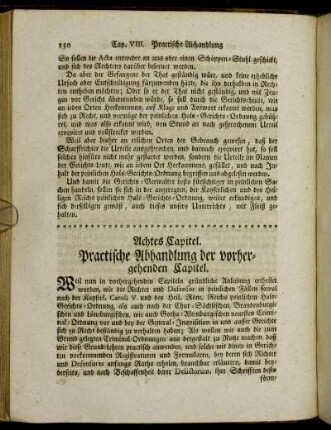 Achtes Capitel. Practische Abhandlung der vorhergehenden Capitel