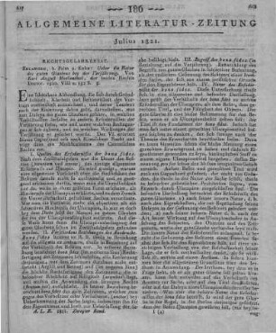Moellenthiel, K. A.: Ueber die Natur des guten Glaubens bey der Verjährung. Erlangen: Palm & Enke 1820