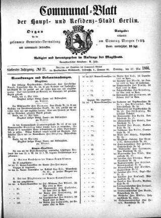 1866,21: No. 21, 27. Mai 1866