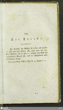 VIII. Der Friede