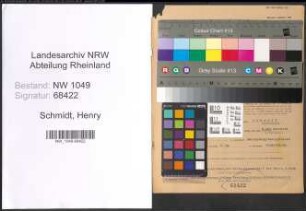 Entnazifizierung Henry Schmidt , geb. 25.11.1893 (Bankrat)