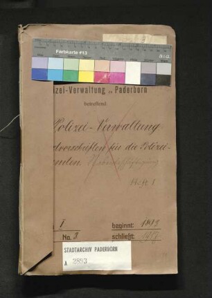 Dienstvorschriften für die Polizeibeamten und deren Nebenbeschäftigung
