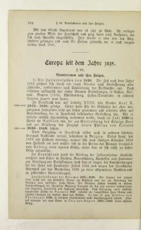 Europa seit dem Jahre 1815
