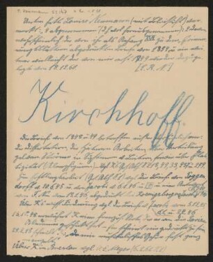 Briefe von Gustav Robert Kirchhoff an Franz Ernst Neumann, Berlin, 29.2.1848 - 18.12.1860