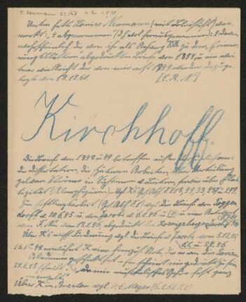 Briefe von Gustav Robert Kirchhoff an Franz Ernst Neumann, Berlin, 29.2.1848 - 18.12.1860