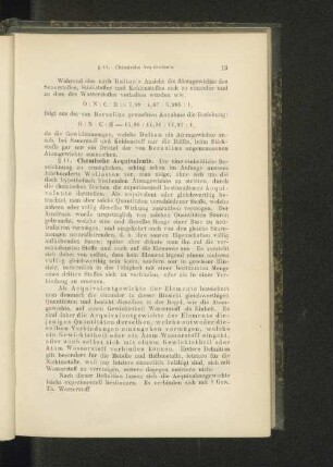 § 11. Chemische Aequivalente.