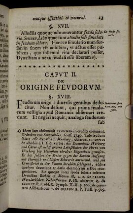 Caput II. De origine feudorum.