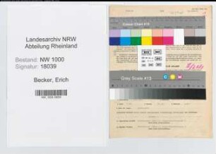 Entnazifizierung Erich Becker, geb. 01.05.1883 (Revisor)