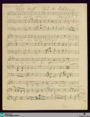 2 Lieder - Mus. Hs. 1418,198 : V, pf
