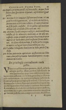 De privilegijs contractuum causa pestis.